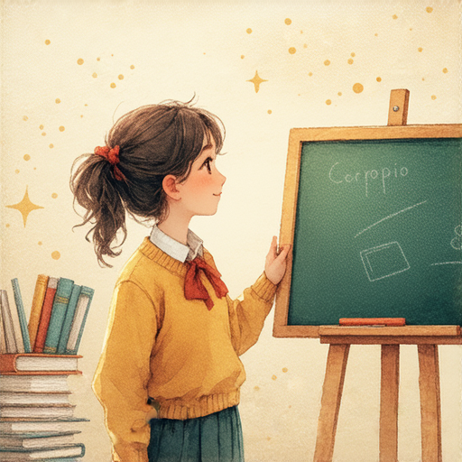 探索天蠍的魅力與英文學習的圖片，展示外籍老師一對一教學的場景，學生與老師互動，表現專注與熱情，吸引學習者立即報名參加。