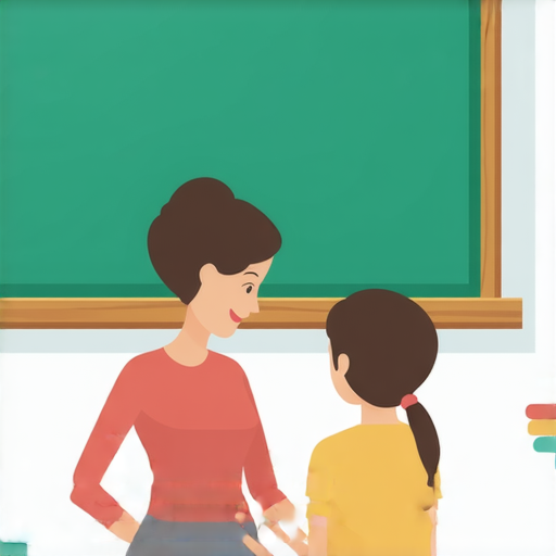 提升英語能力的圖片，描繪外籍老師與學生進行一對一教學，主題為住址與住宿的英文學習，專注於互動與實踐，適合探索英語入門。