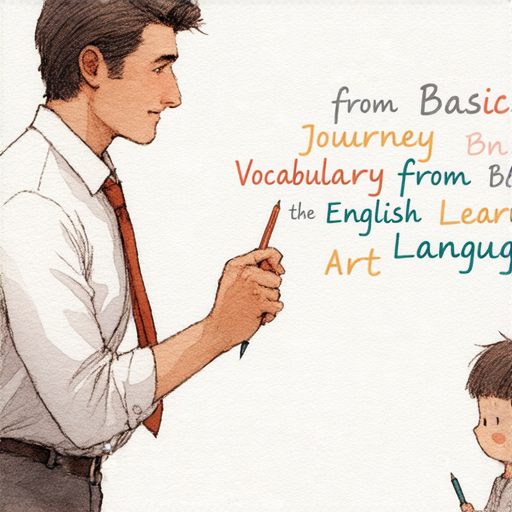 一位外籍老師與學生進行一對一教學，手中拿著毛筆，背景展示英文字母，象徵探索毛孔到毛筆的英文世界，讓學生掌握每個詞彙。