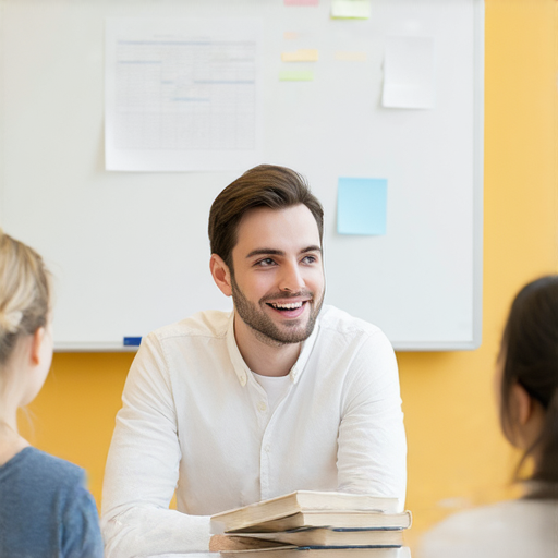 外籍英文老師一對一教學場景，學生積極參與課程，提升英文能力，簡化收入證明過程，專業指導與互動學習，讓學習英文變得輕鬆有效。