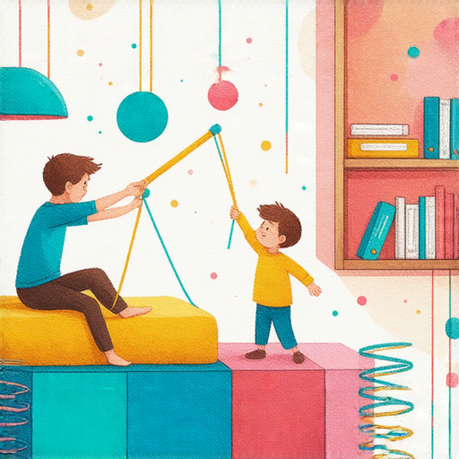 彈力世界的探索，展示彈簧床和彈弓的用途，搭配一位熱情的英文老師一對一教學，讓學習變得生動有趣，吸引孩子的注意，培養他們的探索精神。