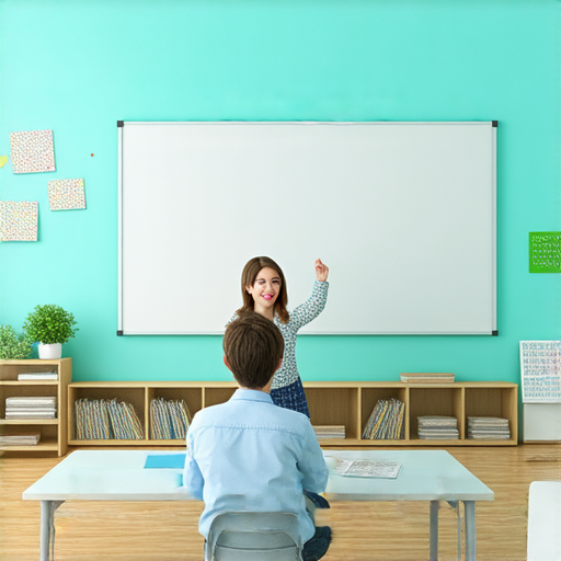 輕鬆學習氣氛與氣流主題圖片，展示學生與外籍老師一對一互動的情境，強調報名學習英語的重要性，提升語言能力與自信。