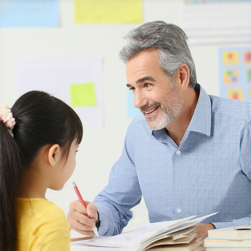 一對一外籍教師教學場景，學生專心聆聽，提升英語能力。改善英文學習之旅，個性化指導，效果明顯，助你立即掌握英語。