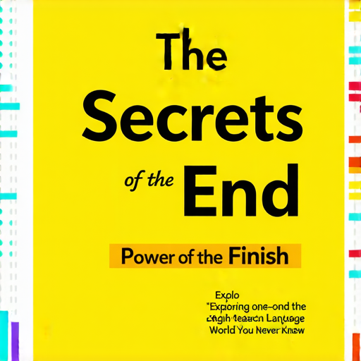 《結束的秘密：終點的力量，探索你未曾知道的英文世界》書籍封面，帶有吸引力的設計，強調一對一外籍老師教學的特色，激發學習興趣，專注於提升英語能力。