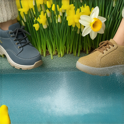 外籍英文老師與學生探討水的奧秘，背景中展示水鞋和水仙花，呈現英語學習過程中的互動與探索，強調水的特性與文化意義。