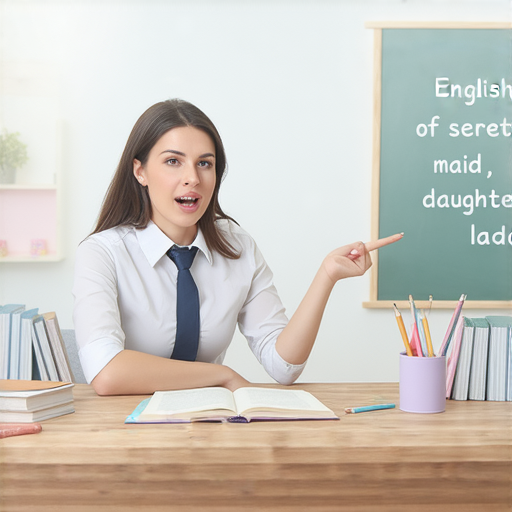 外籍老師與學生一對一進行英文學習，重點揭示女僕、女兒及女士的英文秘密，學生聚精會神，學習氛圍輕鬆愉快，促進語言能力提升。