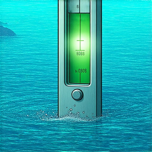 水平儀和水怪的圖像，象徵著探索英文世界的奧秘，吸引學習者一對一學習英文的興趣，激發新知識的冒險精神。