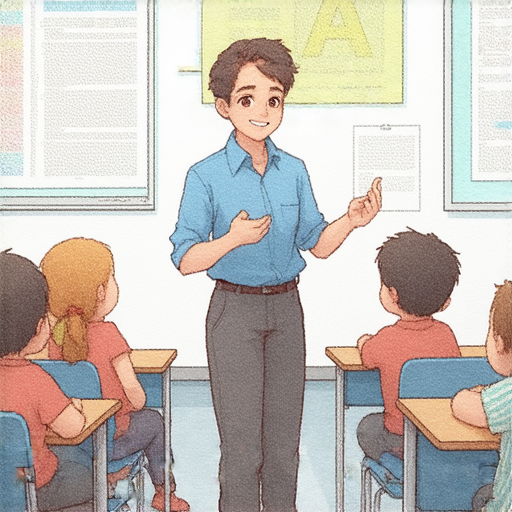 外籍老師教授A字頭英文知識的教學場景，學生積極參與，提升英語能力，氣氛活潑。這次課程讓學員在外語學習中獲得顯著進步。