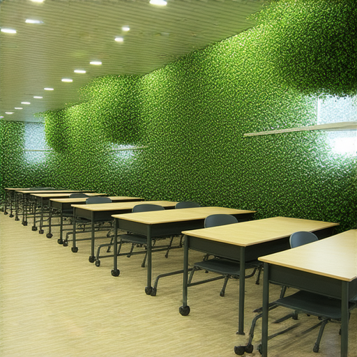 探索綠化工程的奧秘，外籍英文老師一對一教學，綠色魅力知識綻放，教室內部環境，學生與老師互動，專注學習的氛圍，綠色植物點綴學習空間。