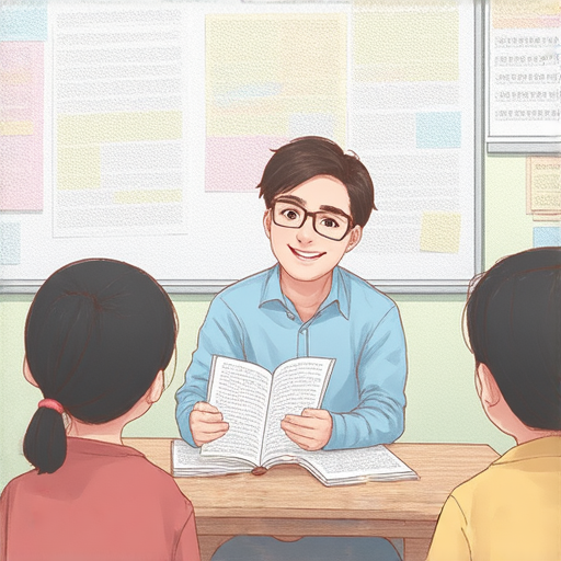 外籍老師一對一教學中，學生專注學習英文，畫面展示教材和互動場景，強調輕鬆掌握好英文翻譯的氛圍與效果。