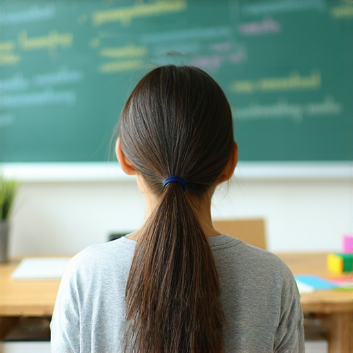 提升英文能力的秘密，展示一對一外籍老師教學的情境，學生專心學習，黑板上有英文單字，突顯有效教學理念與外籍老師的潛力。