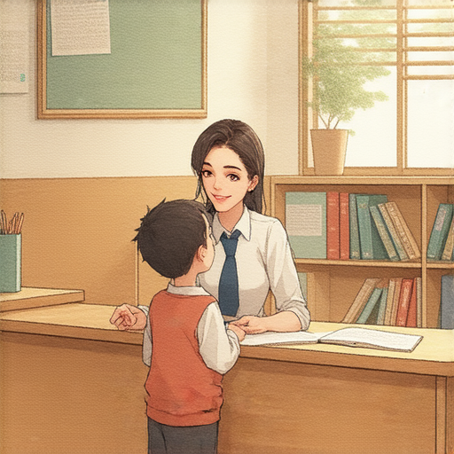 外籍英文老師一對一教學場景，學生專注與老師互動，兩人之間無語言界限，探索永恆的魅力，提升語言能力與文化交流，體驗生動的學習氛圍。