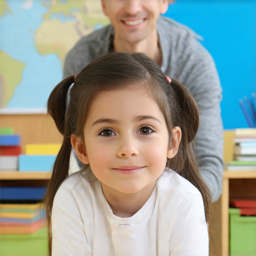 外籍老師一對一教學場景，學生專注學習英文，探索無盡的英文世界，體驗創新與永恆的魅力，提升語言能力與文化理解。