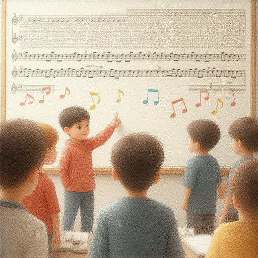 揭開好聽英文姓氏與歌曲的秘密，外籍老師帶領探索音樂與姓名的魅力，場景生動，展示學習與交流的氛圍。