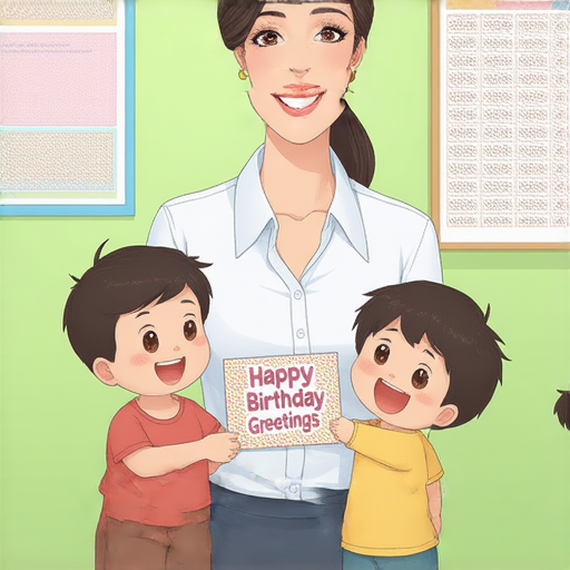 學會用英文祝人生日快樂的學習畫面，外籍老師進行一對一教學，學生開心互動，透過輕鬆學習掌握生日祝福技巧，提升英語能力，享受學習樂趣。