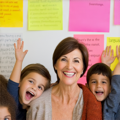 探索微笑語錄的魅力，外籍英文老師幫助提高英語表達能力，圖片展示老師與學生互動，分享語錄的學習樂趣，促進語言學習的氛圍。