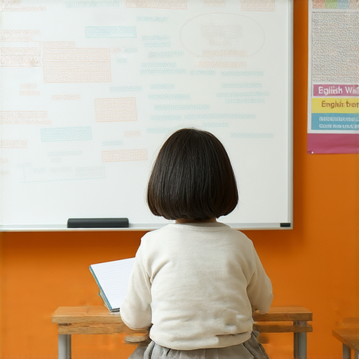 輕鬆掌握數字與數學英語的學習場景，外籍老師一對一教學，學生專心聆聽，畫板上展示數學公式，開啟英文新世界的學習氛圍，報名資訊顯示於圖片一角。