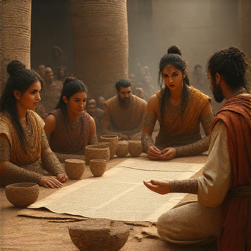 探秘古代文明的活動場景，外籍英文老師與學生互動，展現古韻之美的學習氛圍，吸引人參與文化交流和知識分享。