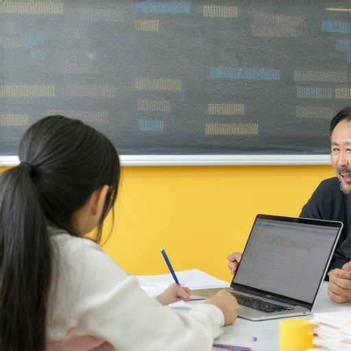 一名外籍老師與學生進行一對一的英語學習，專注於修圖、修女、合約修改等實用英文技巧，探索英語世界，提升語言能力，立即加入學習行列。