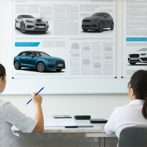 掌握汽車世界的英文術語，外籍老師一對一教學，提升對話技巧的學習場景，學員專注於課堂內容，展示學習氛圍與汽車相關詞彙的應用。