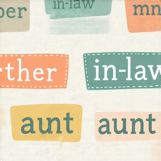 認識家人英文詞彙的圖片，展示姐夫、姑姑等家庭成員的英文單字，並鼓勵報名外籍老師一對一教學，提升英語流利度。