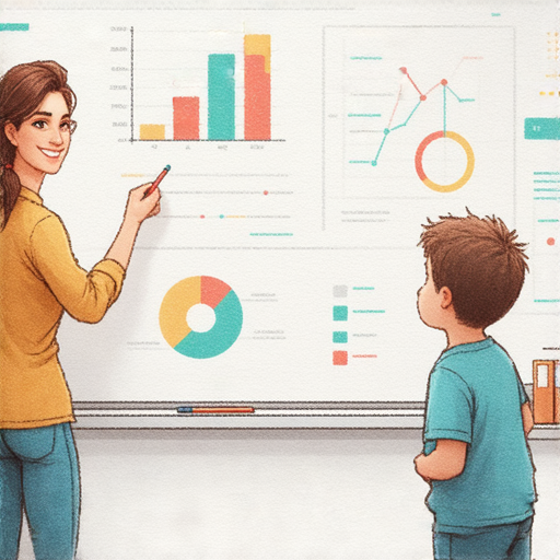 外籍老師一對一教學中，學生專注學習數據與數量的英文技巧，互動學習環境，助你掌握數據相關英語，提升語言能力與學習成效。