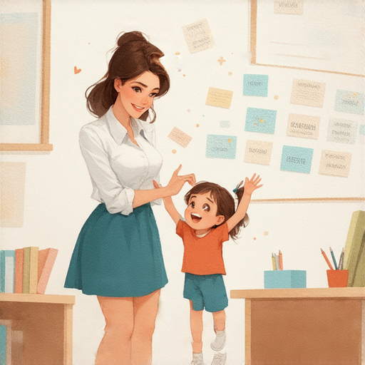 揭開姨姨和姪女的學習秘密，孩子輕鬆學習英語的技巧，圖片展示互動學習場景，讓英語變得有趣且容易理解，促進親子間的交流與學習。