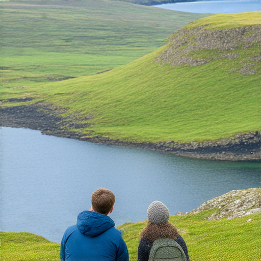 探索威爾士的奧秘，學生與導師一對一學習英文的場景，充滿自信與活力，背景展現威爾士的自然美景，強調語言學習的互動及文化交流的重要性。
