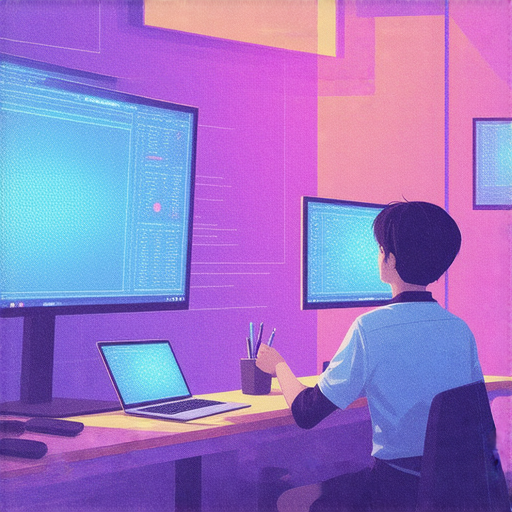 一名外籍老師與學生進行一對一的電子英語教學，背景為電影場景，展現學習與探索的魅力，強調電子媒體在語言學習中的重要性。