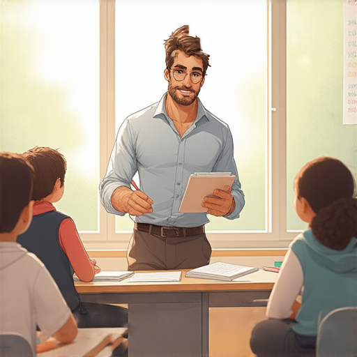 外籍老師在輕鬆友善的環境中指導學生學習英文技巧，強調組織與細心的重要性，學員專注於課程內容，展現出活潑的學習氛圍。