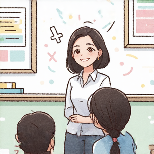 一位外籍老師與學生進行一對一的Q版英文學習，背景是多彩的教學環境，學生專心聆聽，提升英語能力，展現積極學習氛圍，讓你快速掌握英文技巧，立即探索新知。