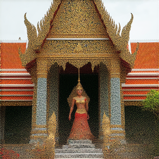 探索泰國文化的圖片，展現泰拳表演和四面佛的神秘魅力，外籍英文老師導覽，帶你感受泰國傳統與現代的交融，探索其獨特的吸引力與風俗。