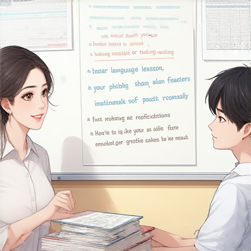 外籍老師一對一教學，學生學習浪漫情話與情緒表達，課堂上專注交流，氛圍輕鬆愉快，提高語言能力與情感交流技巧。