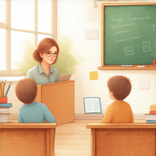 透視洩漏與洪水的秘密，展示外籍老師和學員一對一互動的場景，學習提升英文能力的過程，強調專業教學和積極的學習環境。