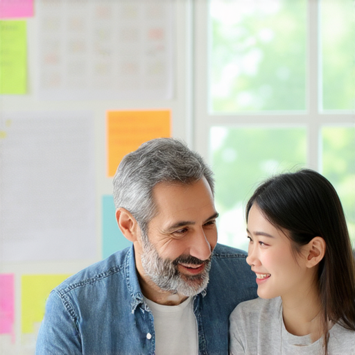探索意識形態與意見分歧的圖片，展現一對一外籍英文教學場景，師生互動活潑，激發思維突破與創新，促進語言學習與文化交流。