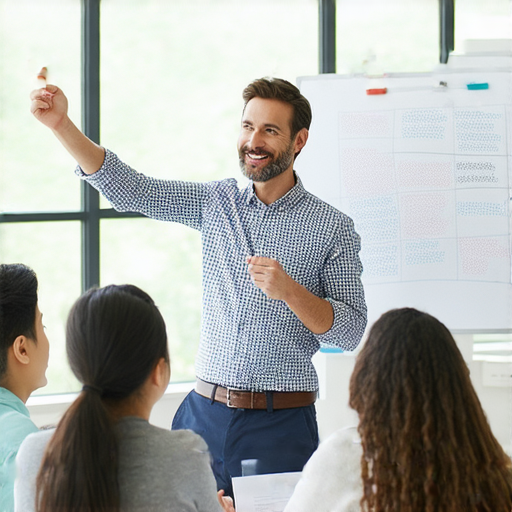 外籍英文老師在課堂上指導學生，學生積極參與口語練習，展現學習熱情，一分耕耘一分收穫，助你快速提升口語能力，立即了解更多學習方式！