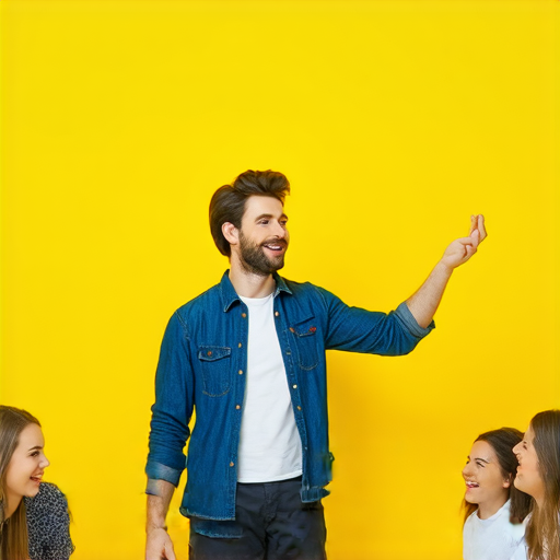 英語學習課程宣傳圖片，展現外籍老師指導學生流利口說的過程，突出克服流利表達的挑戰，吸引報名學習提升英文能力。