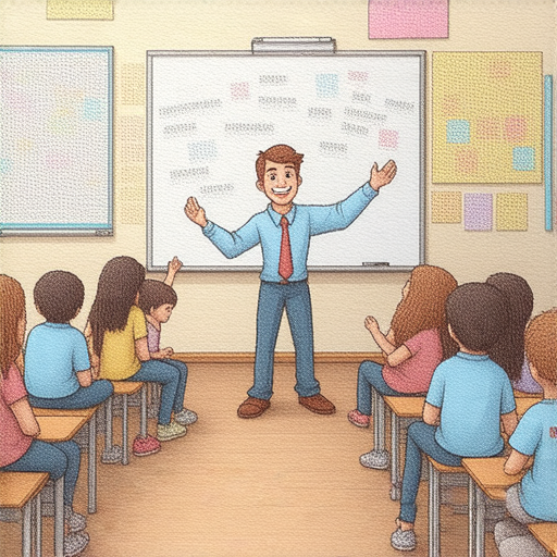 外籍老師帶領學生探索英文的魅力，從發誓到發電廠，進行流利對話的學習場景，充滿互動和活力的教學環境。