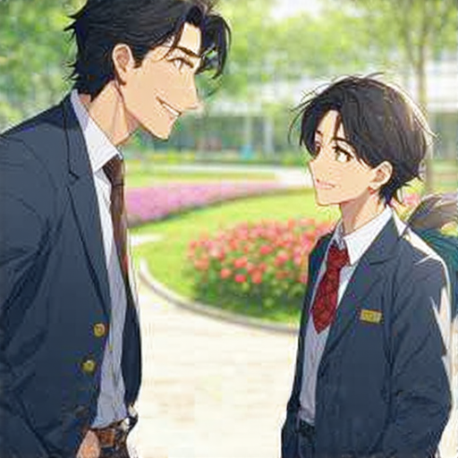 流星花園場景中的外籍老師與學生在進行一對一的英語交流，展現流暢的英文口語能力，展現學習魅力與互動熱情。