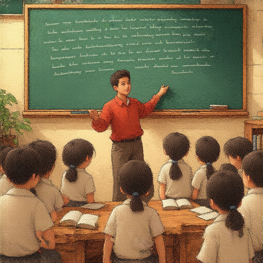 探索浪漫的英文詩句，外籍老師引導學生深入愛情的世界，加深對詩詞的理解與欣賞，提升語言能力與文化素養，背景為課堂教學情境，學生專注互動。