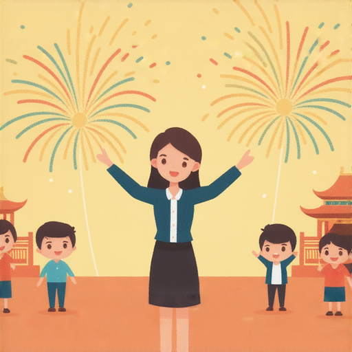 慶祝每一刻的活動海報，展示外籍老師帶領學生探索各國節日魅力，學習慶祝英語，色彩繽紛的節日元素加強學習氛圍，鼓勵學生積極參與有趣的慶祝活動。