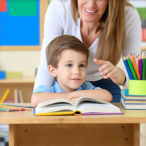 三年級學生與外籍老師一對一互動的專業英文教學場景，孩子專心學習，外籍老師耐心指導，展現探索英文奧秘的熱情。