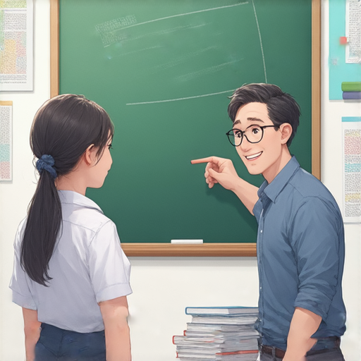 外籍老師一對一教學場景，學生與老師互動學習英文，打破學習迷思，提升英語能力，翻轉英文世界的理想畫面。