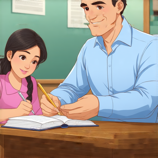 外籍英文老師一對一教學場景，學生專心學習，提升成績，助力學業表現，加強英文能力，抓住學習機會，專業指導，成就學習目標。