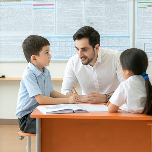 探索英文世界的圖片，展示外籍老師一對一教學，學生專注學習涡輪和润滑油相關知識，開啟學習旅程的場景，彰顯互動與專業的學習氛圍。