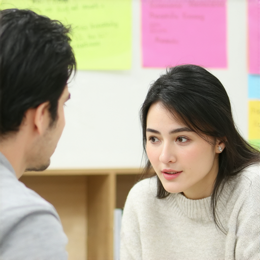 圖片展示了一對一英語教學的場景，學員正在與外籍老師互動，專注於學習關鍵詞如公噸、公安和公園，提升英語能力的過程。