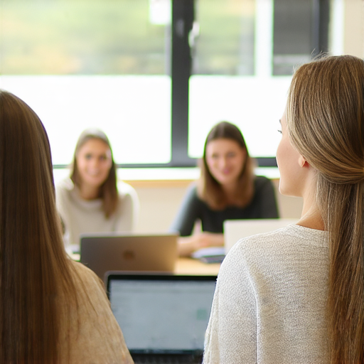 外籍老師指導學生探索相處的藝術，場景中充滿互動與熱烈討論，學生在提升英語交流技巧，立即報名參加個別教學，學習外語的最佳途徑。