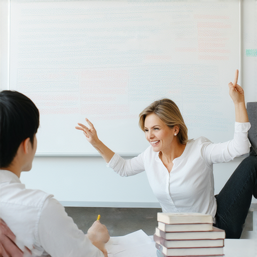 外籍老師一對一教學的場景，展示學生參與課程，解釋英語替代品與替代方案的真相，幫助學習者進步。