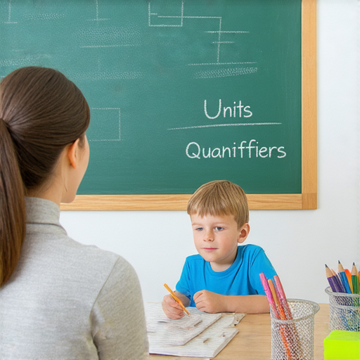 掌握英文單位與量詞的學習過程，外籍老師進行一對一輔導，學生專注參與課程，體驗學習的樂趣，提升語言能力，增強英文溝通技巧，寓學於樂。