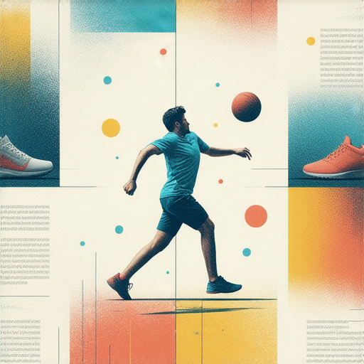 運動鞋、運動會和運用技巧的圖示，展示運動英文學習的無障礙方法，幫助運動愛好者更好地理解相關詞彙，提升運動經驗，讓你在各種運動場合中自信交流。